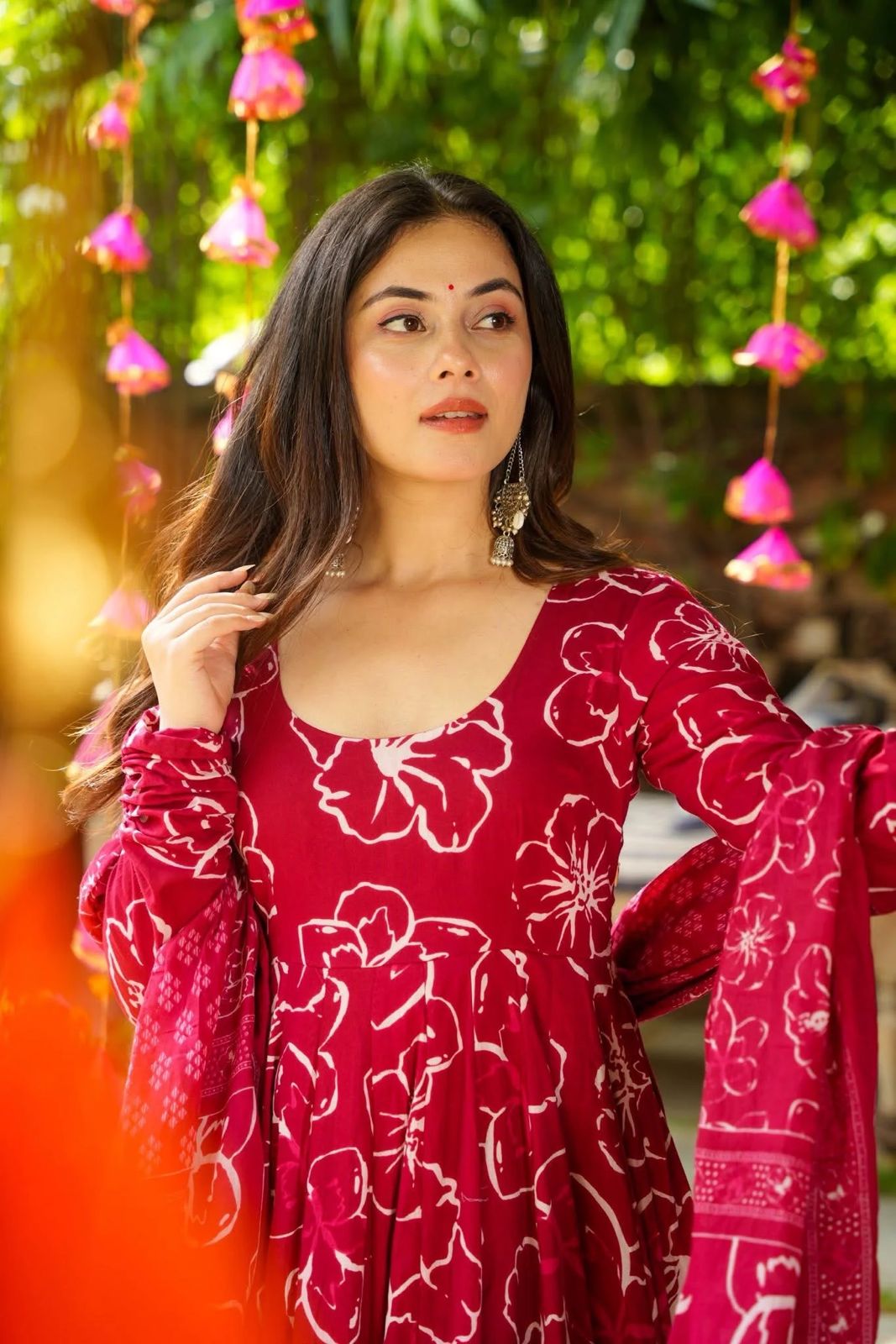 Ekanika Pink Anarkali Suit Set