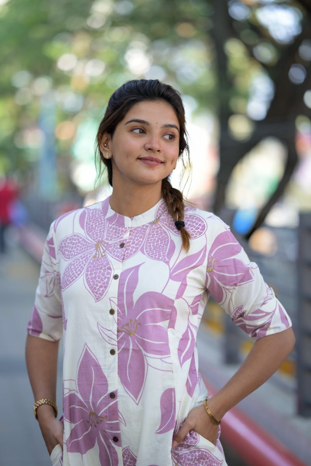 Neera Cotton A-Line Floral Printed Co-ord Set