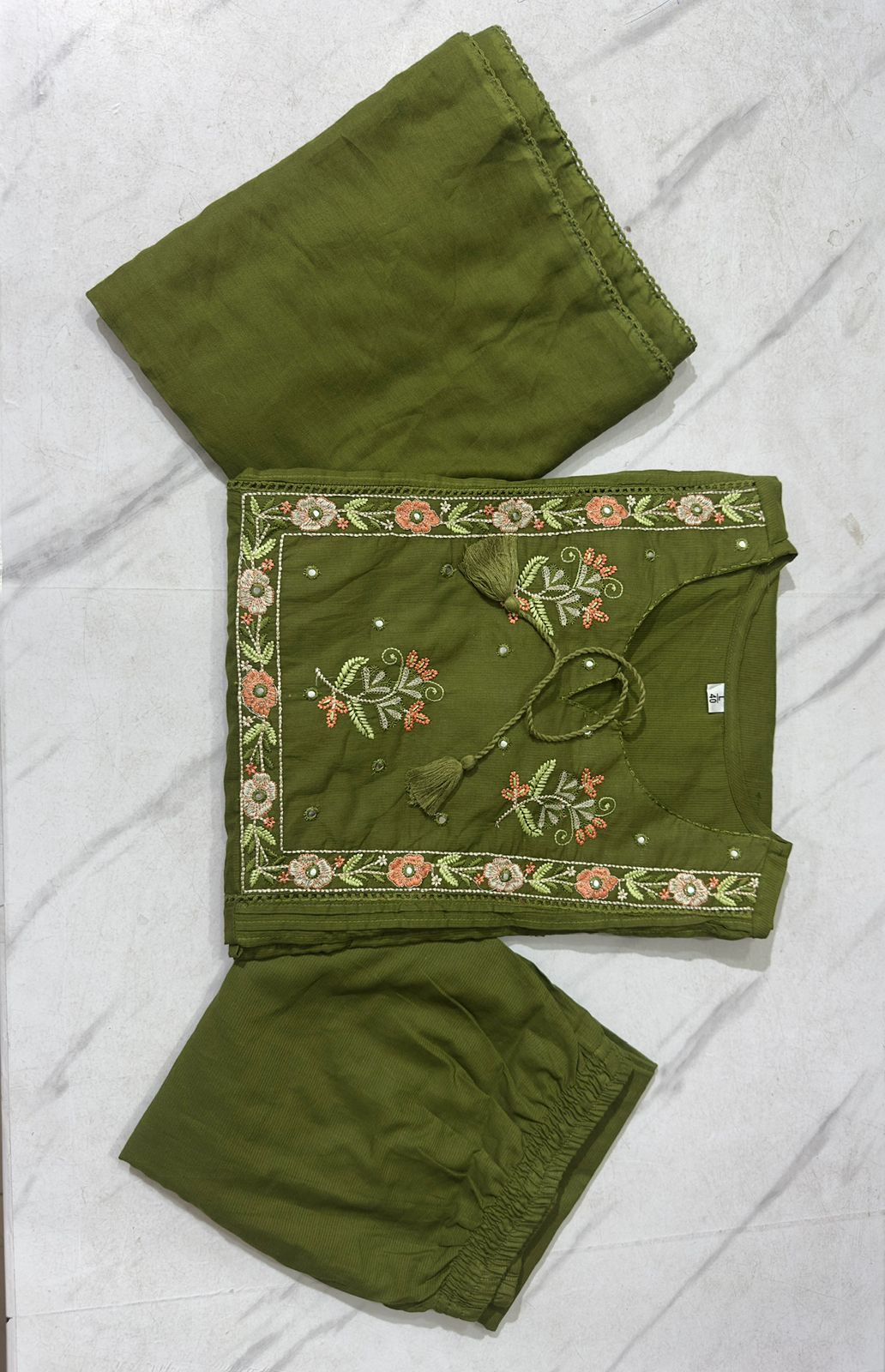 Somya Pure Cotton Embroidered Kurta Set with Dupatta