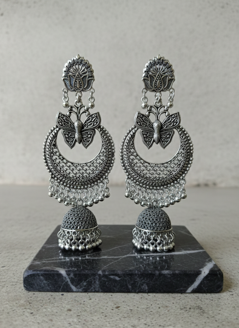 Butterfly Chandbali Jhumkas