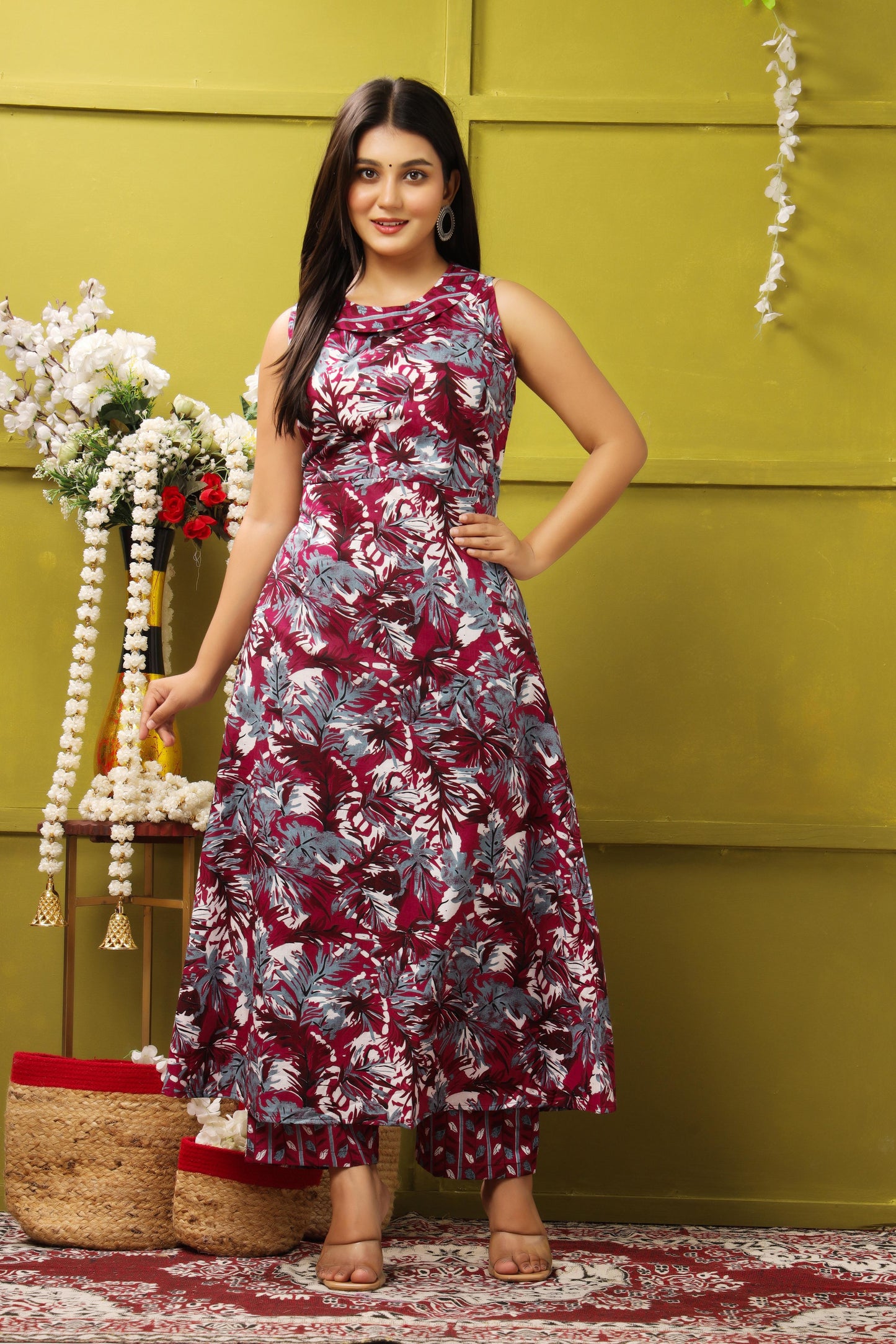 Kamalini Multicolor Cotton Ethnic Set