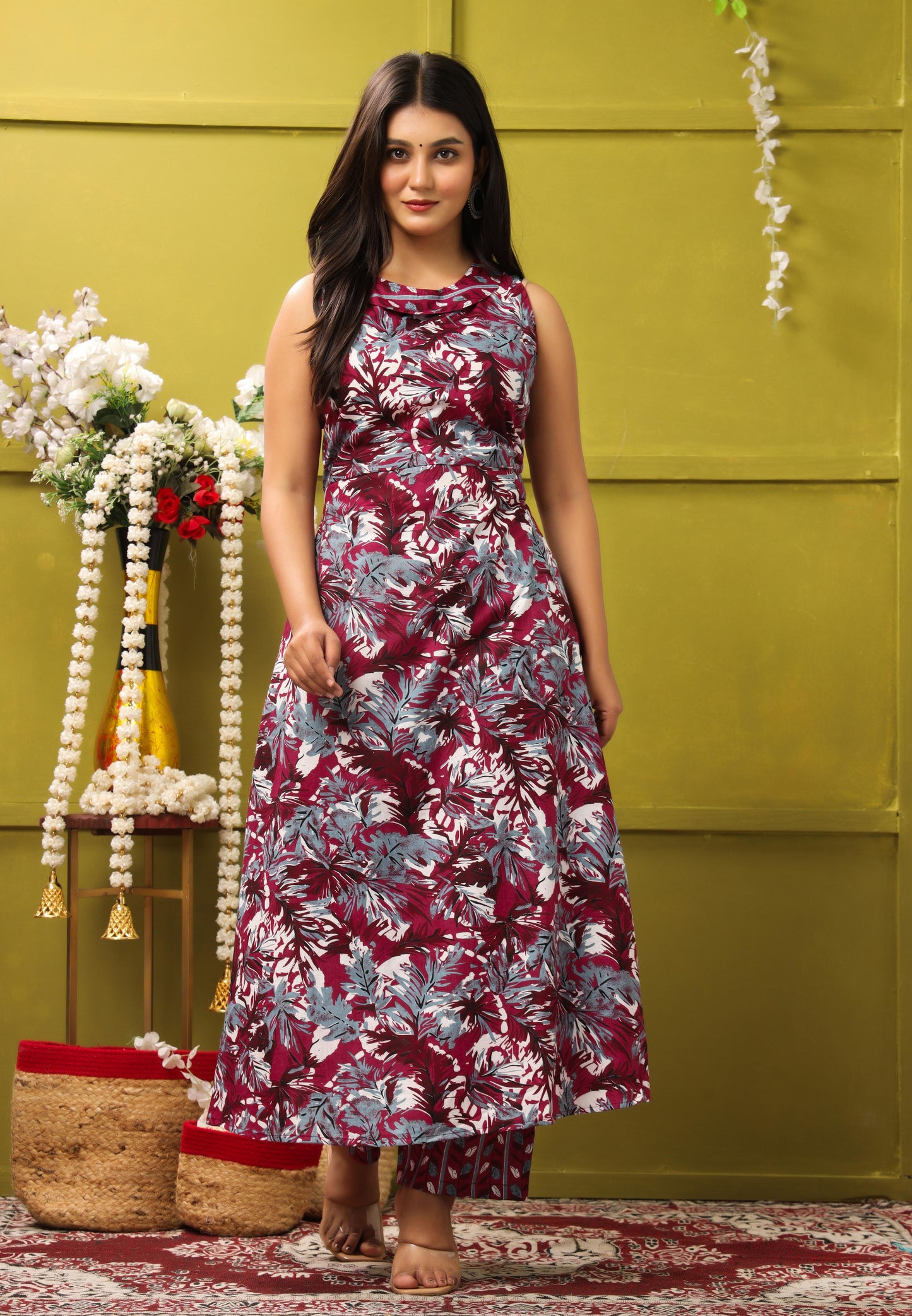 Kamalini Multicolor Cotton Ethnic Set