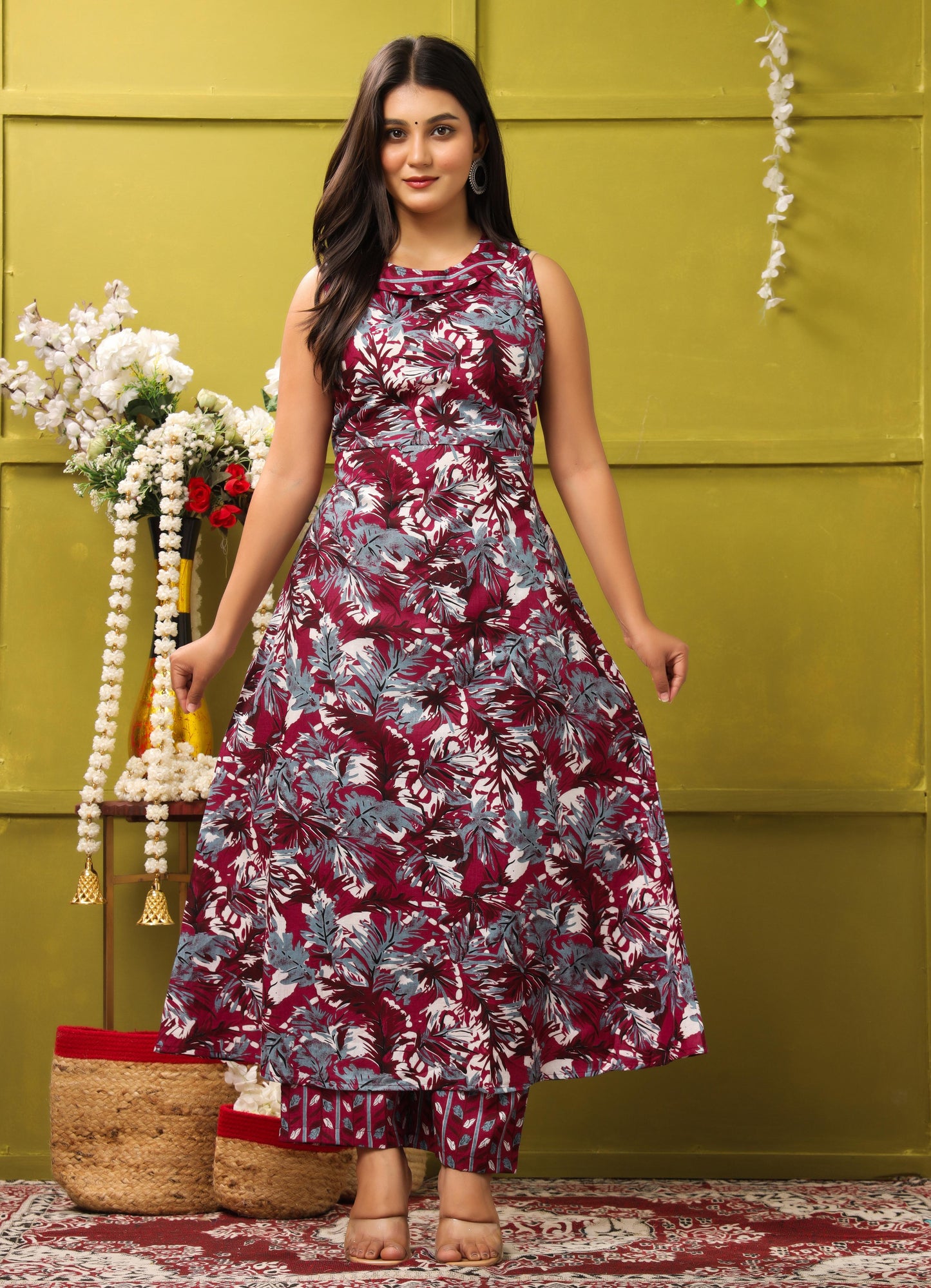 Kamalini Multicolor Cotton Ethnic Set