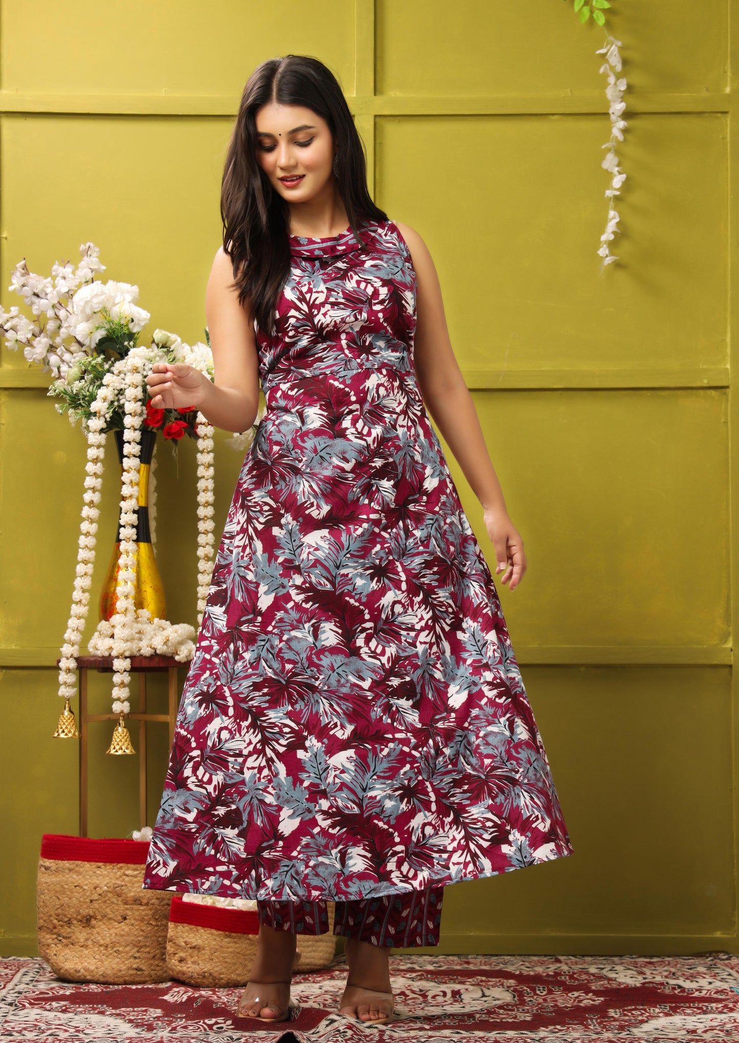 Kamalini Multicolor Cotton Ethnic Set