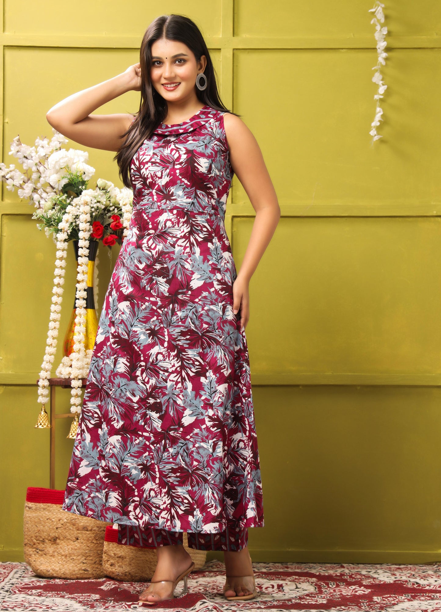 Kamalini Multicolor Cotton Ethnic Set