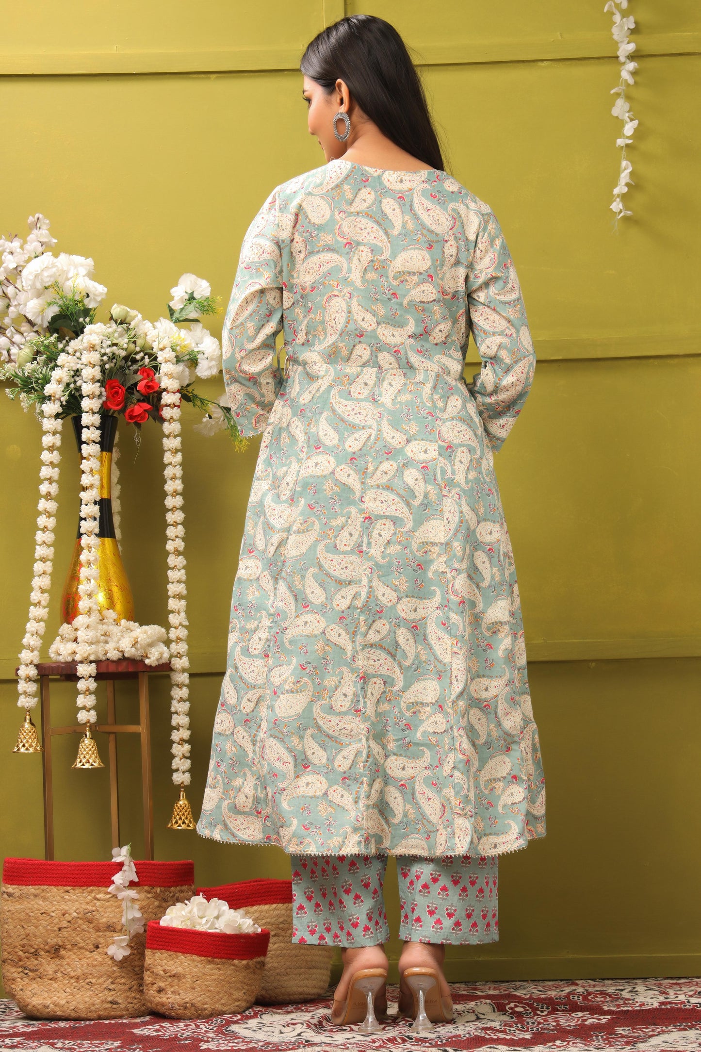 Kusum Anarkali Flower Printed Suit Set