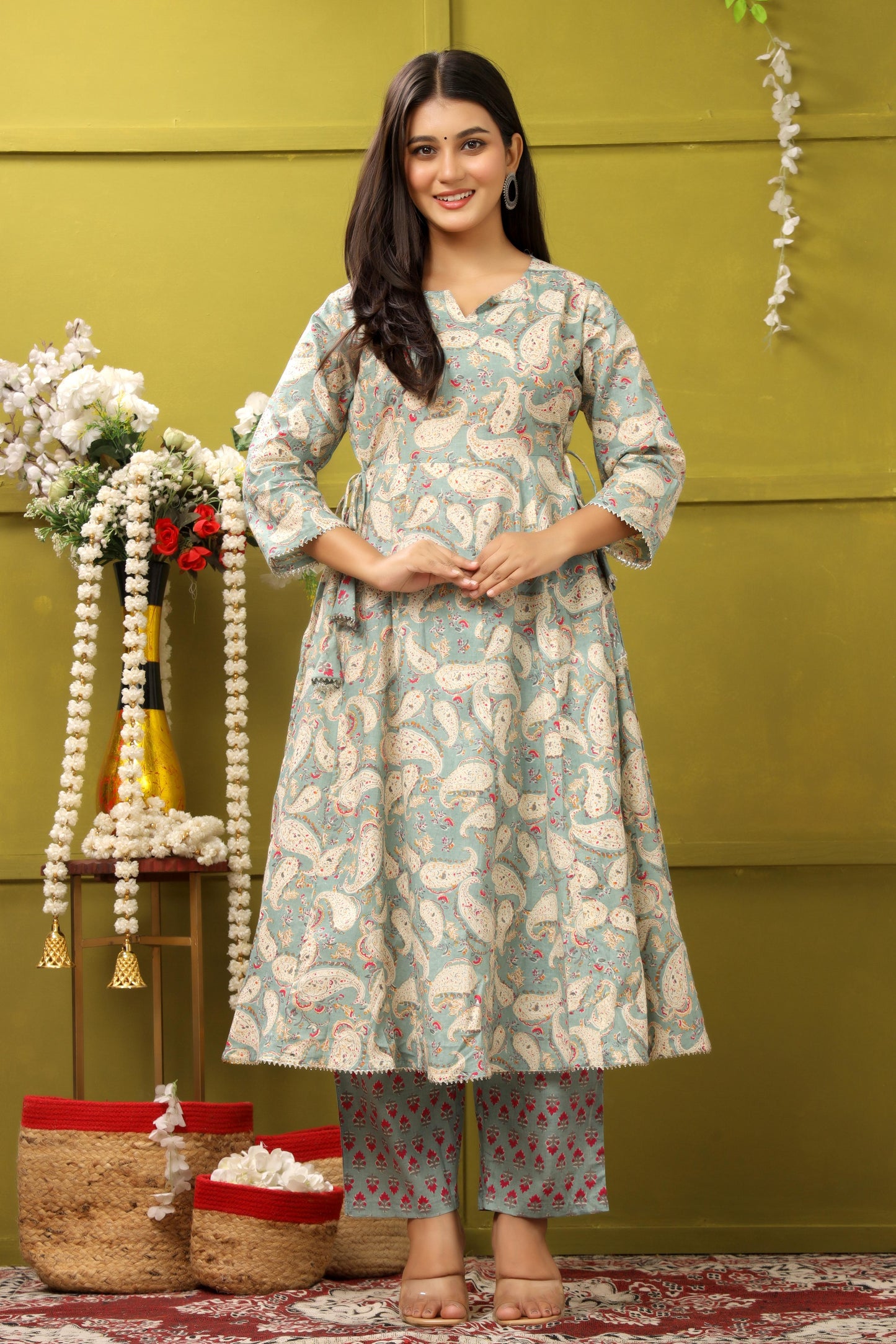 Kusum Anarkali Flower Printed Suit Set