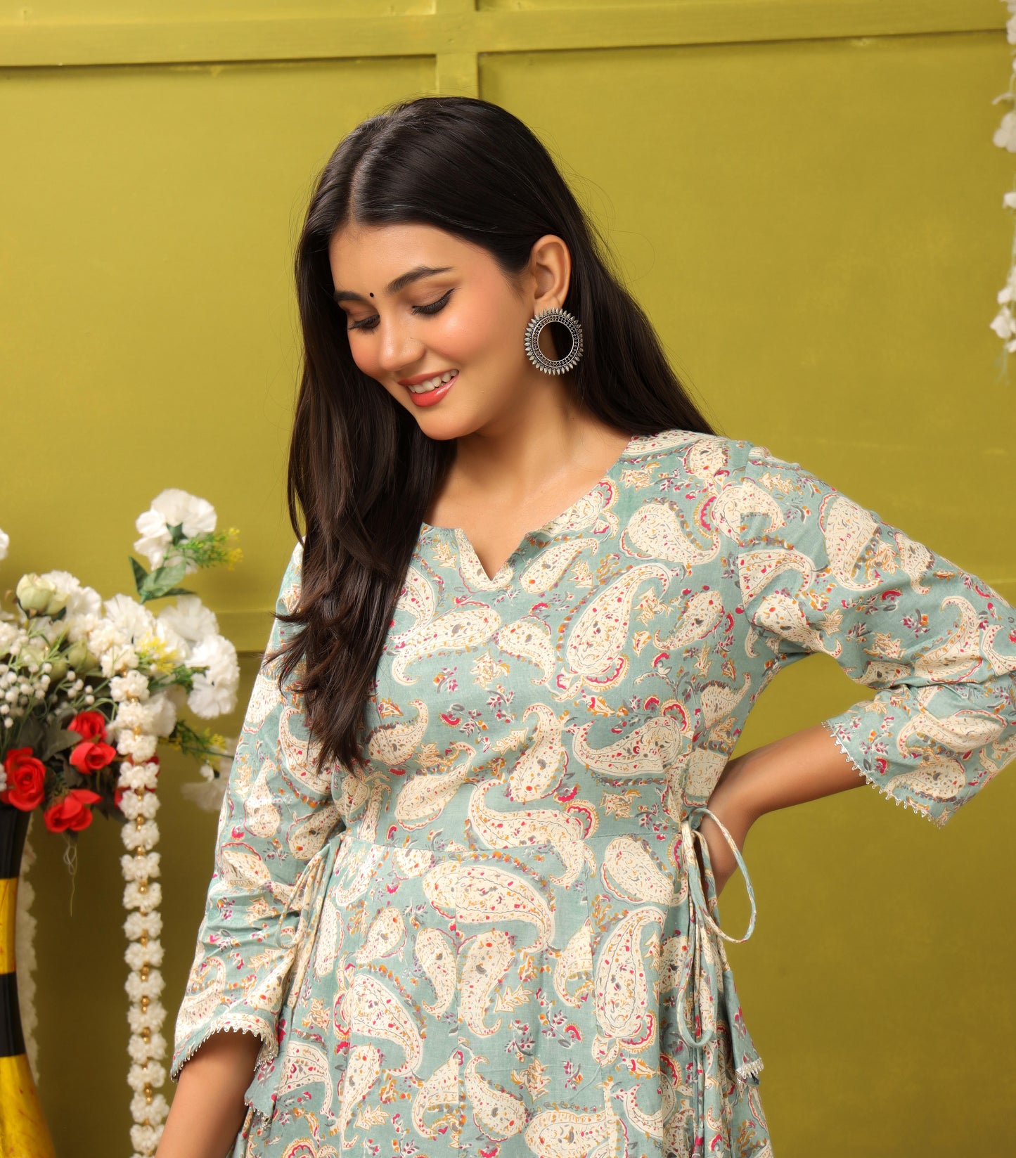 Kusum Anarkali Flower Printed Suit Set