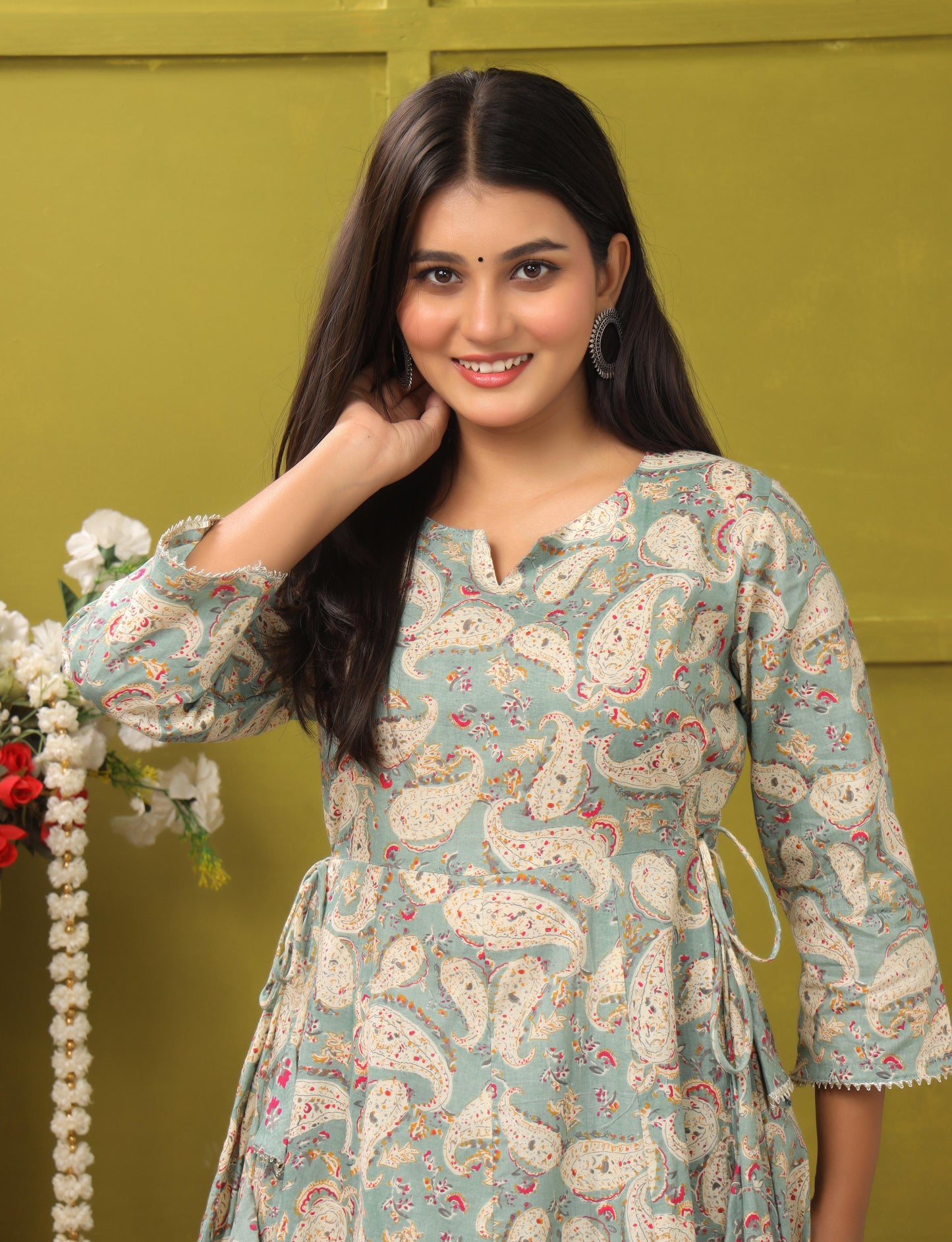 Kusum Anarkali Flower Printed Suit Set