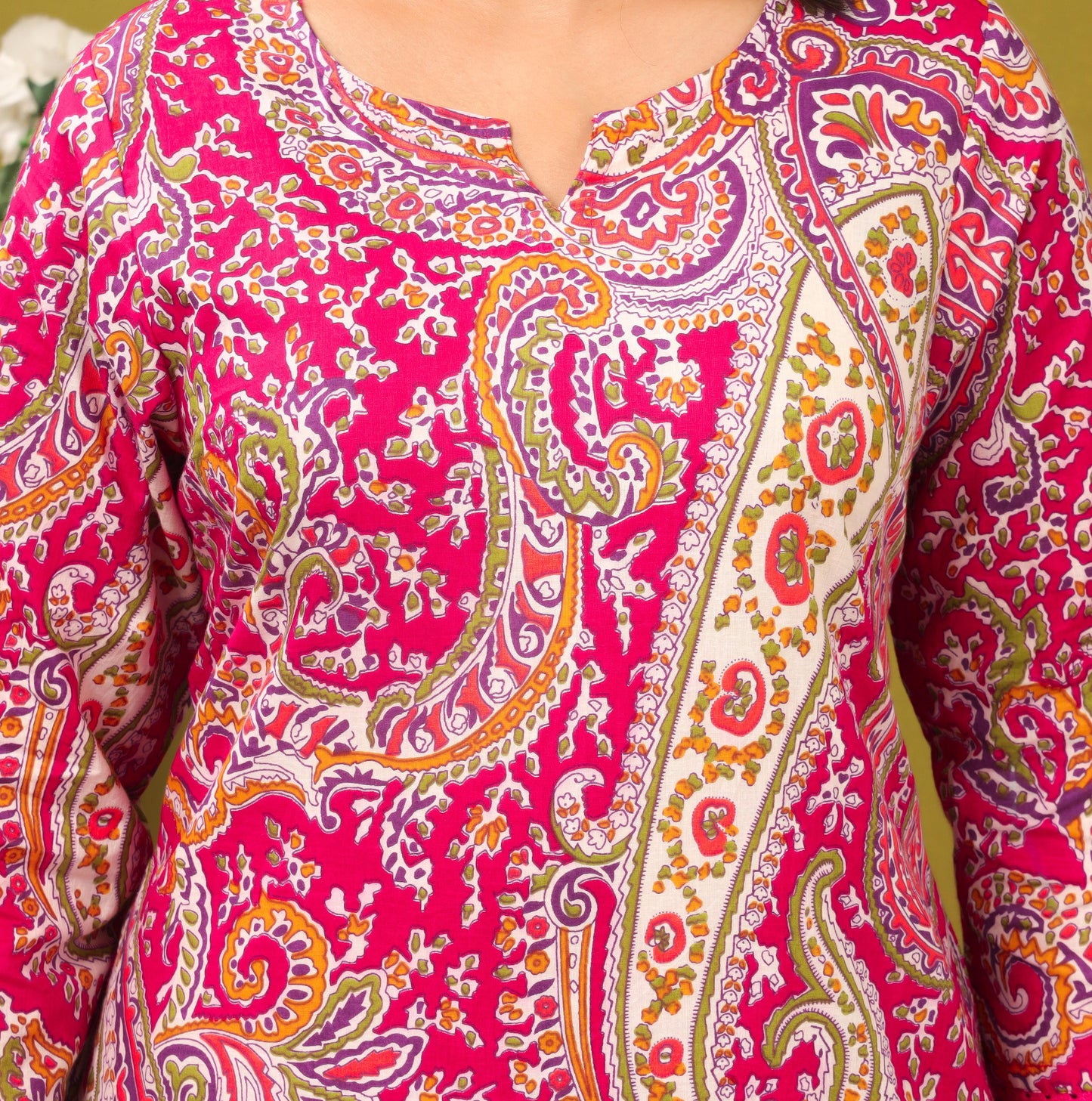 Pushpika Paisley Printed Cotton Suit Set