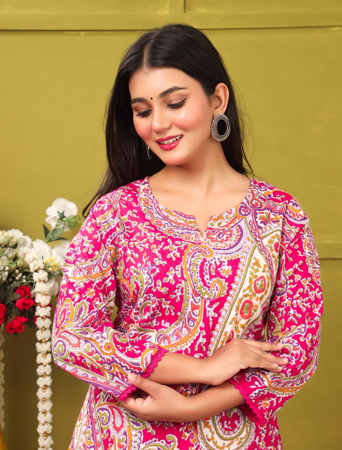 Pushpika Paisley Printed Cotton Suit Set