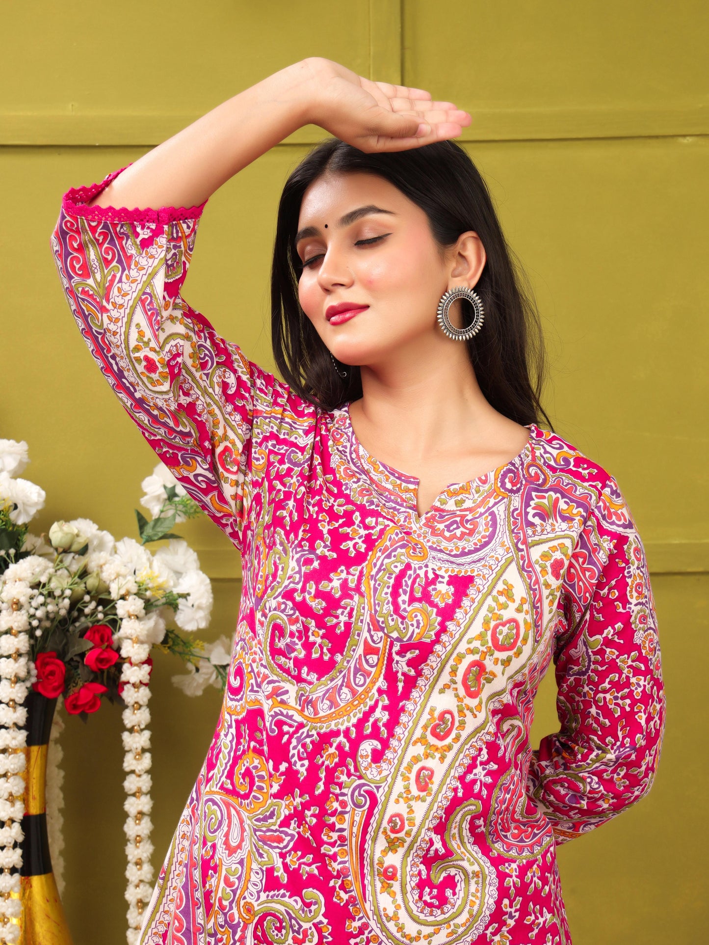 Pushpika Paisley Printed Cotton Suit Set