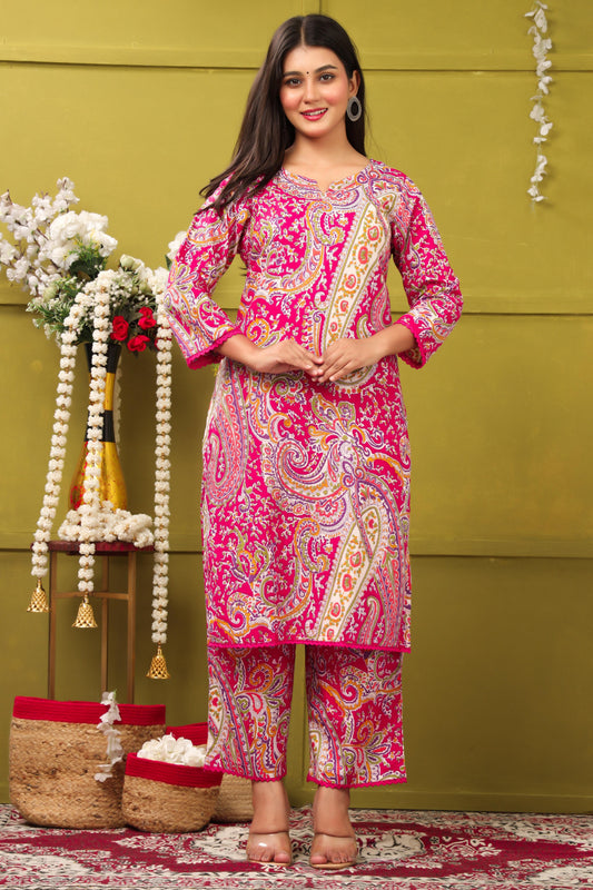 Pushpika Paisley Printed Cotton Suit Set
