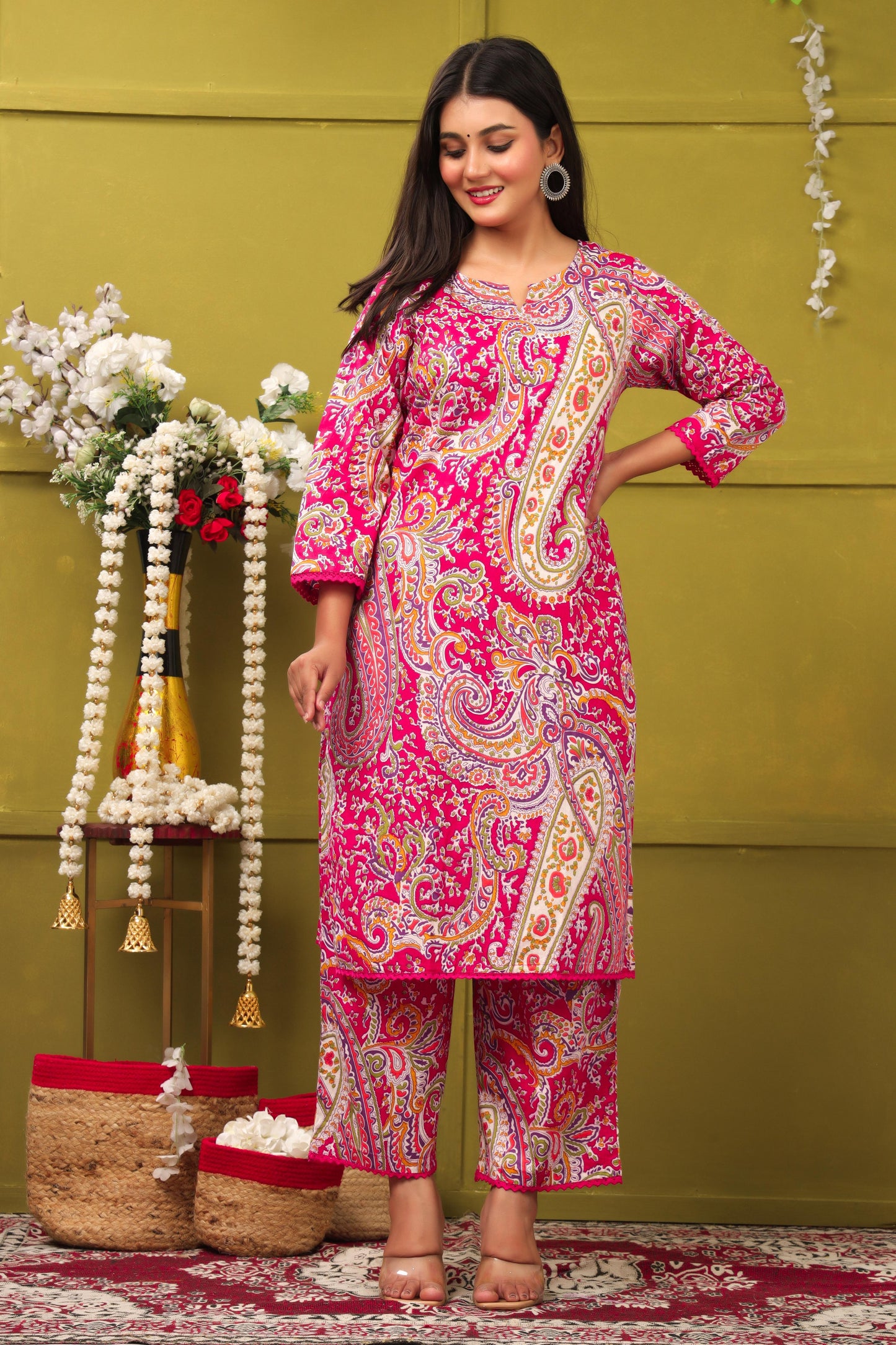 Pushpika Paisley Printed Cotton Suit Set