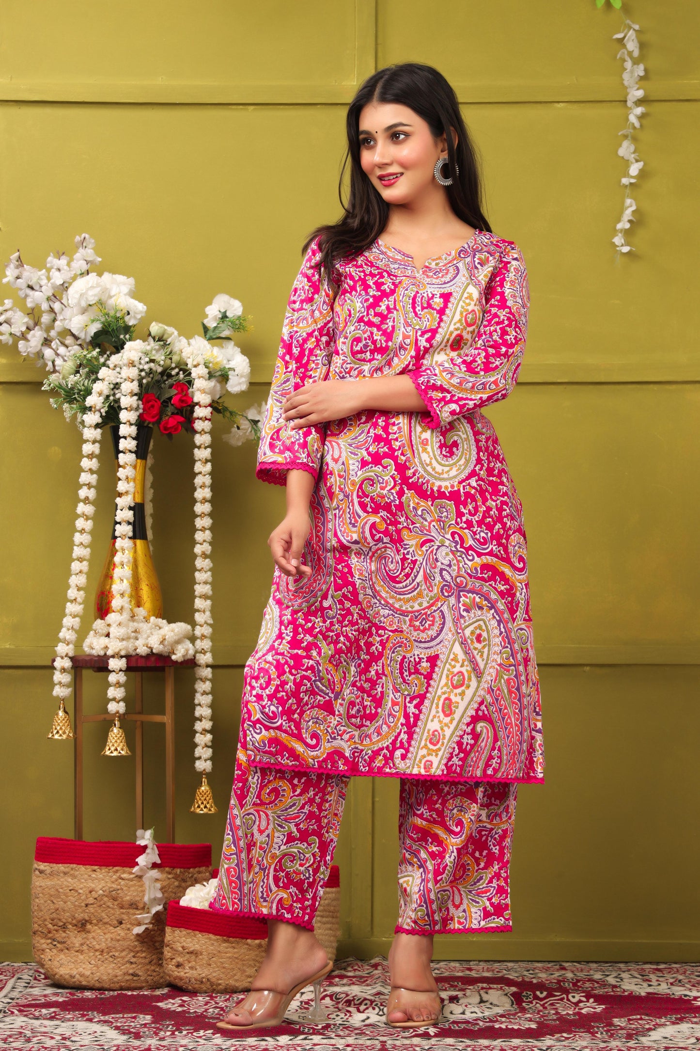 Pushpika Paisley Printed Cotton Suit Set