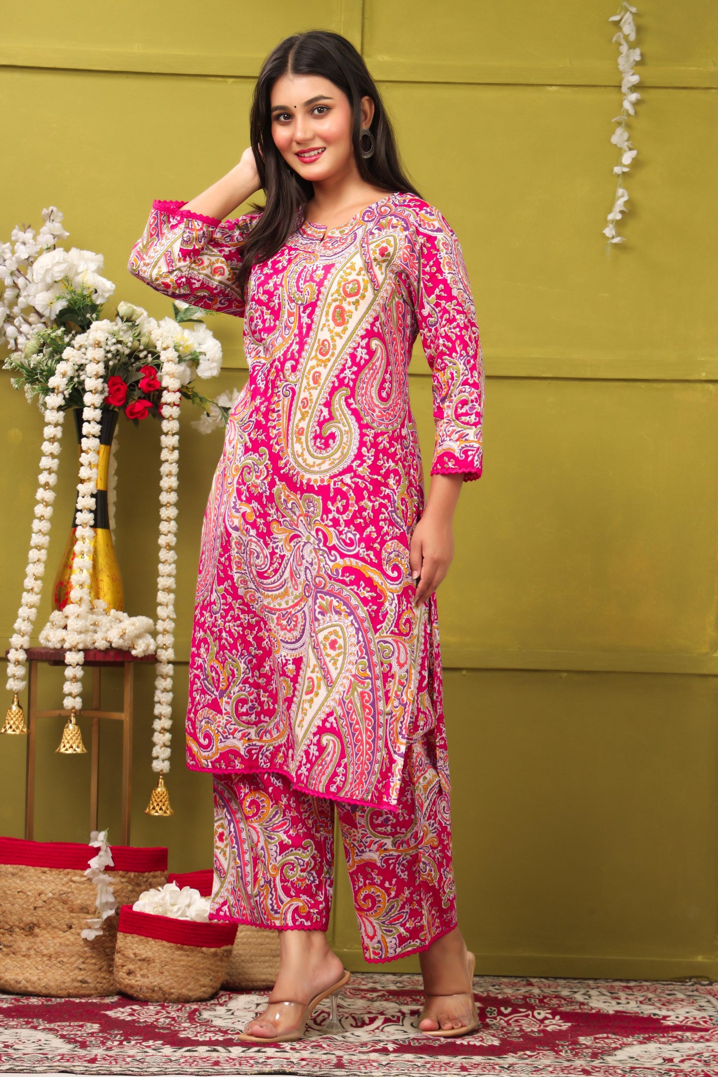Pushpika Paisley Printed Cotton Suit Set