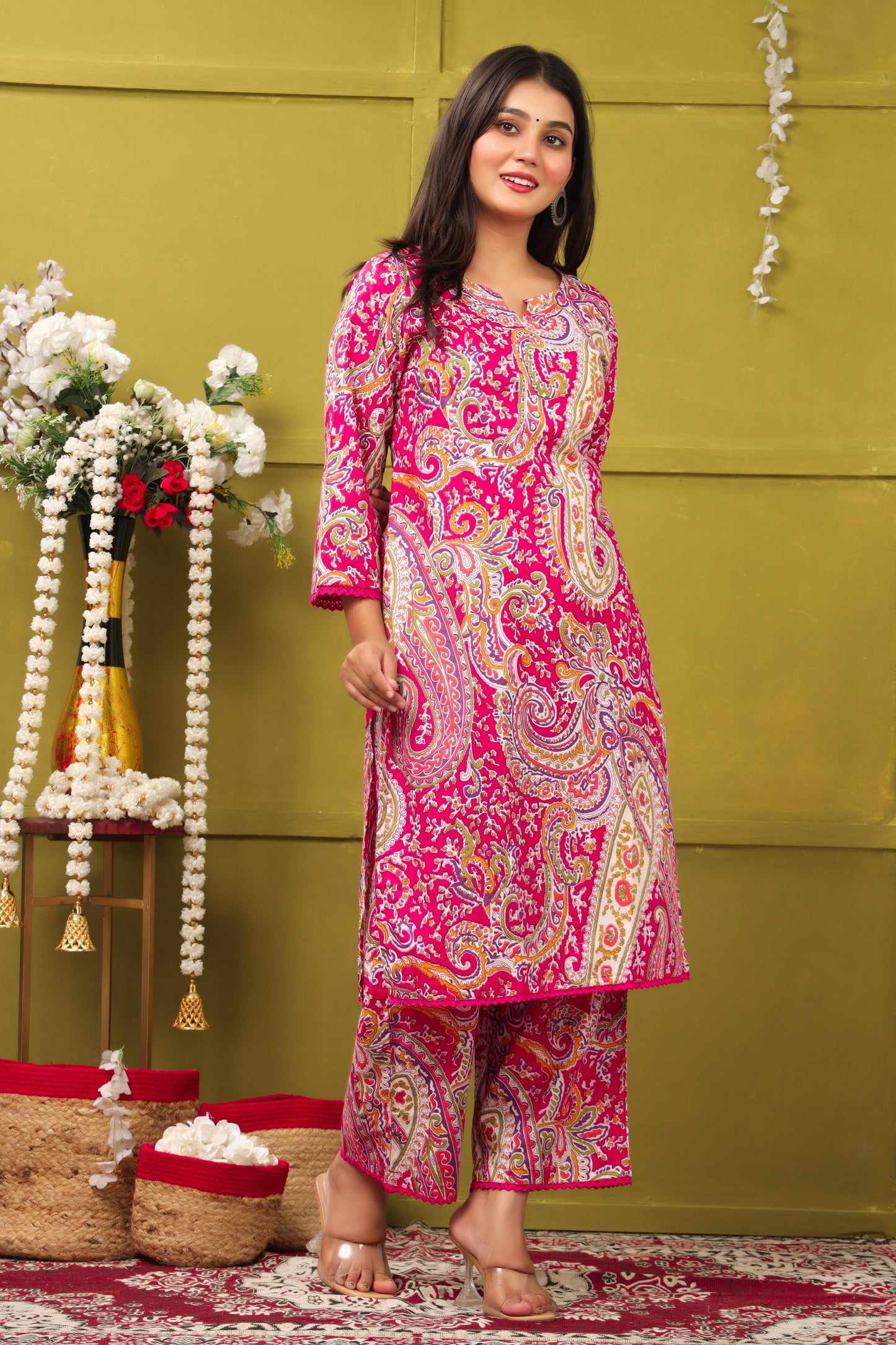 Pushpika Paisley Printed Cotton Suit Set