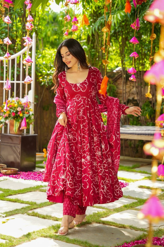 Ekanika Pink Anarkali Suit Set
