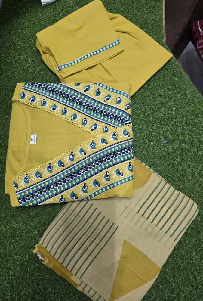 Nitya Mustard Yellow Cotton Suit Set