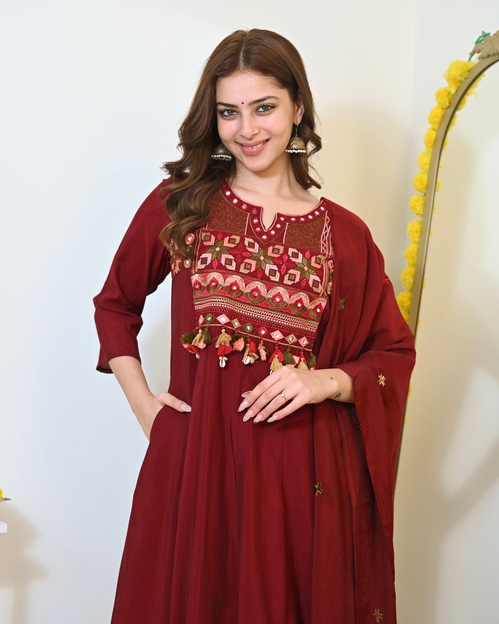 Divya Anarkali Syle Flared Kurta Set