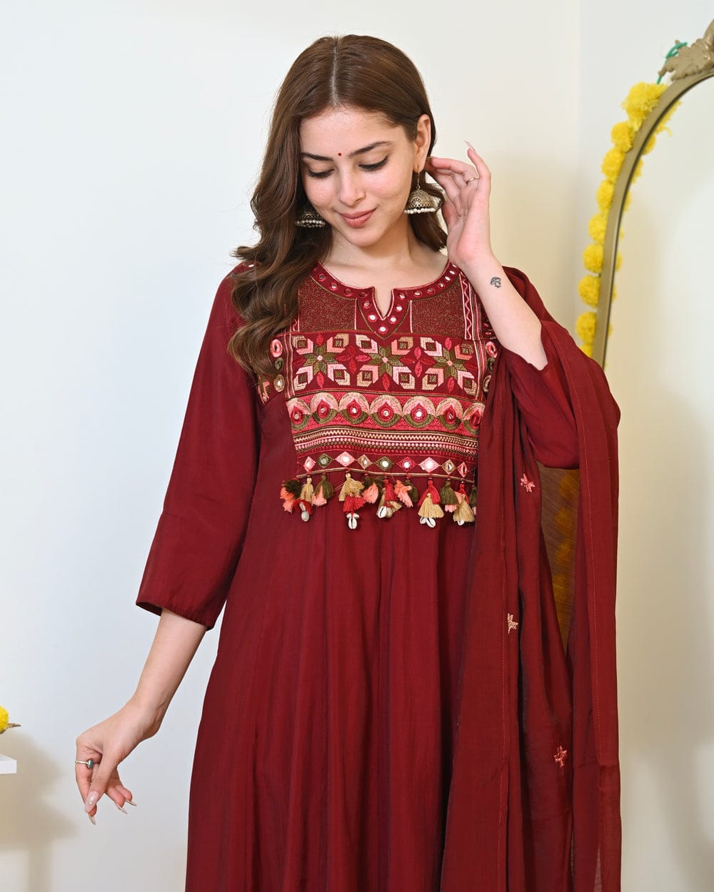 Divya Anarkali Syle Flared Kurta Set