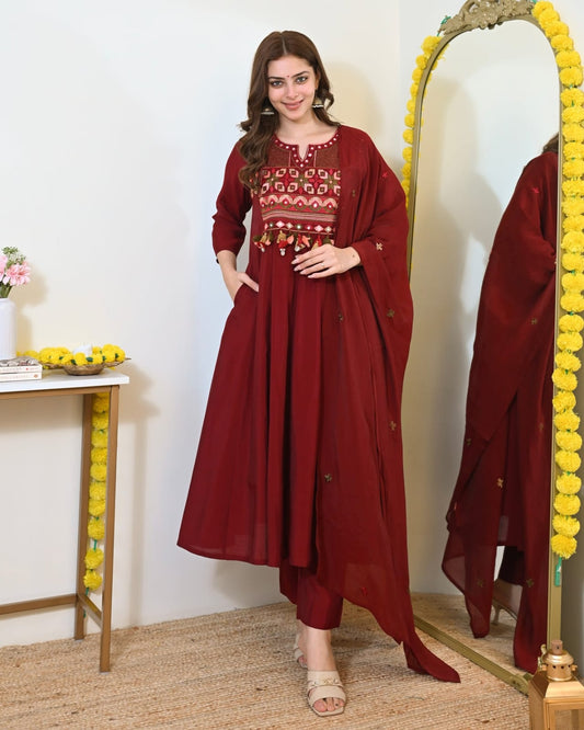 Divya Anarkali Syle Flared Kurta Set