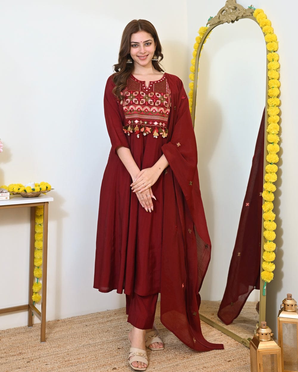 Divya Anarkali Syle Flared Kurta Set