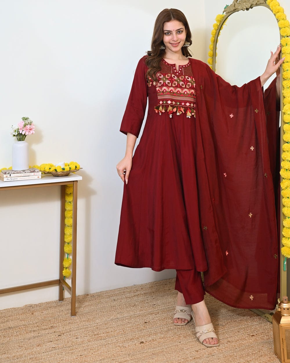 Divya Anarkali Syle Flared Kurta Set