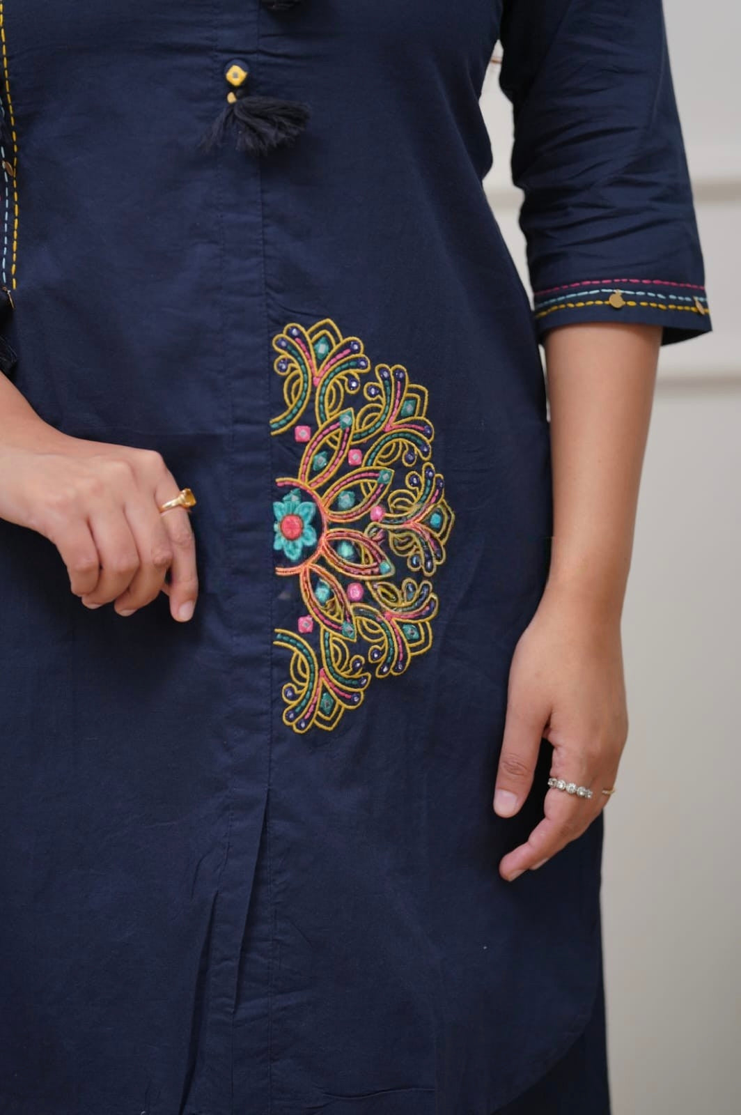 Fiora Pure Cotton Embroidered Co-ord Set