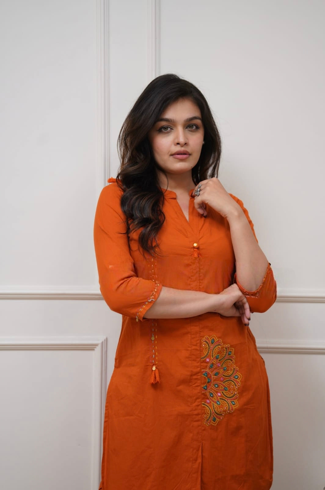 Fiora Pure Cotton Embroidered Co-ord Set