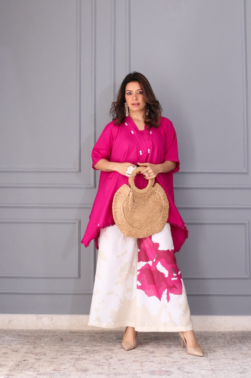 Silvana Kaftan Top & Printed Palazzo Co-ord Set