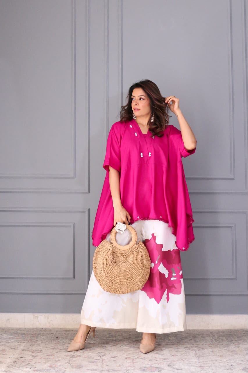 Silvana Kaftan Top & Printed Palazzo Co-ord Set