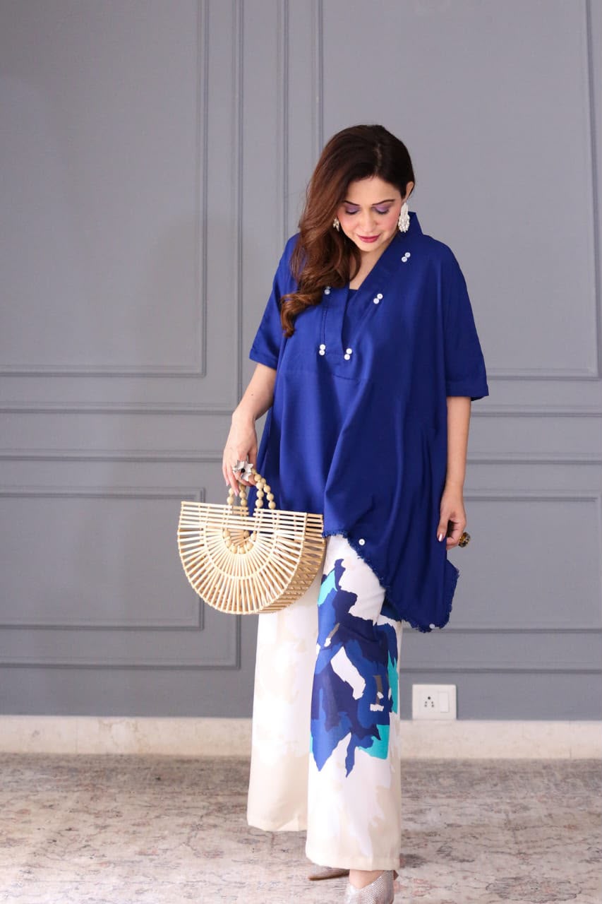 Silvana Kaftan Top & Printed Palazzo Co-ord Set