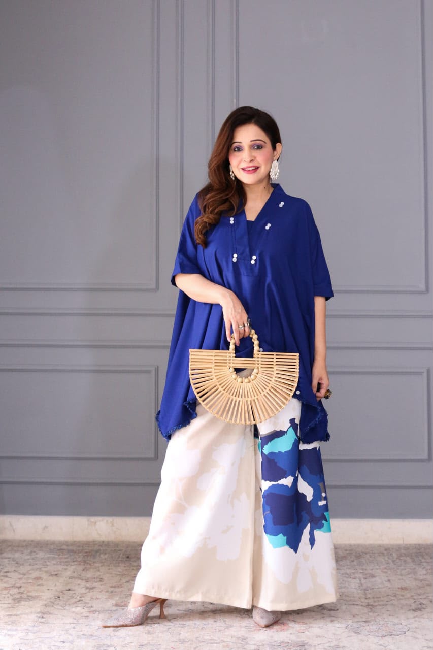 Silvana Kaftan Top & Printed Palazzo Co-ord Set