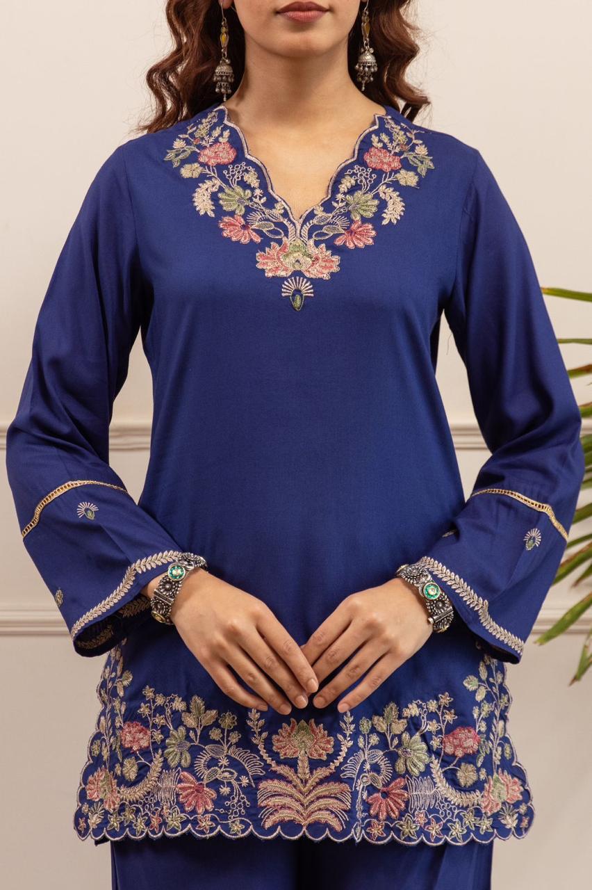 Rhea Cotton Heavy Embroidered Co-ord Set
