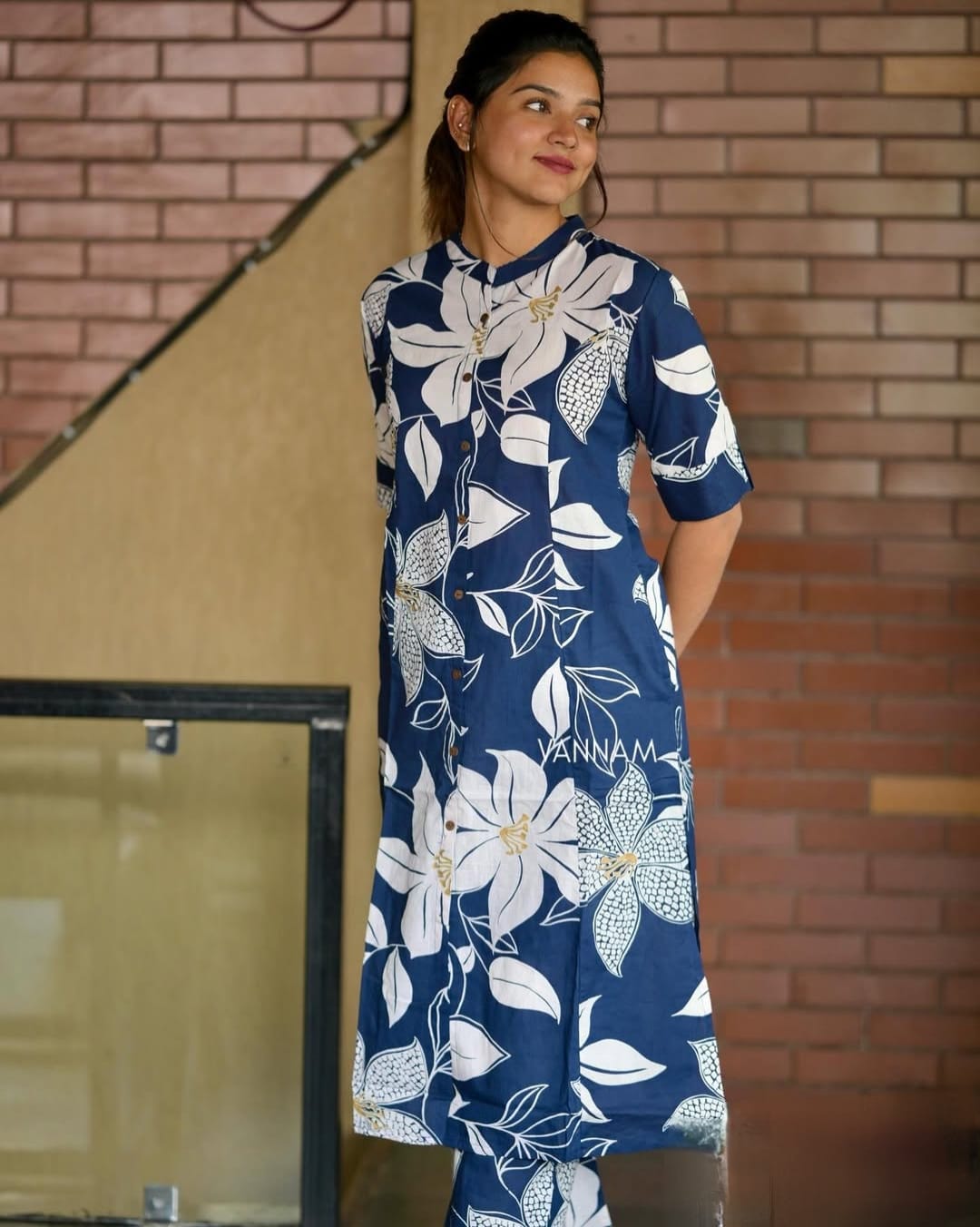 Neera Cotton A-Line Floral Printed Co-ord Set
