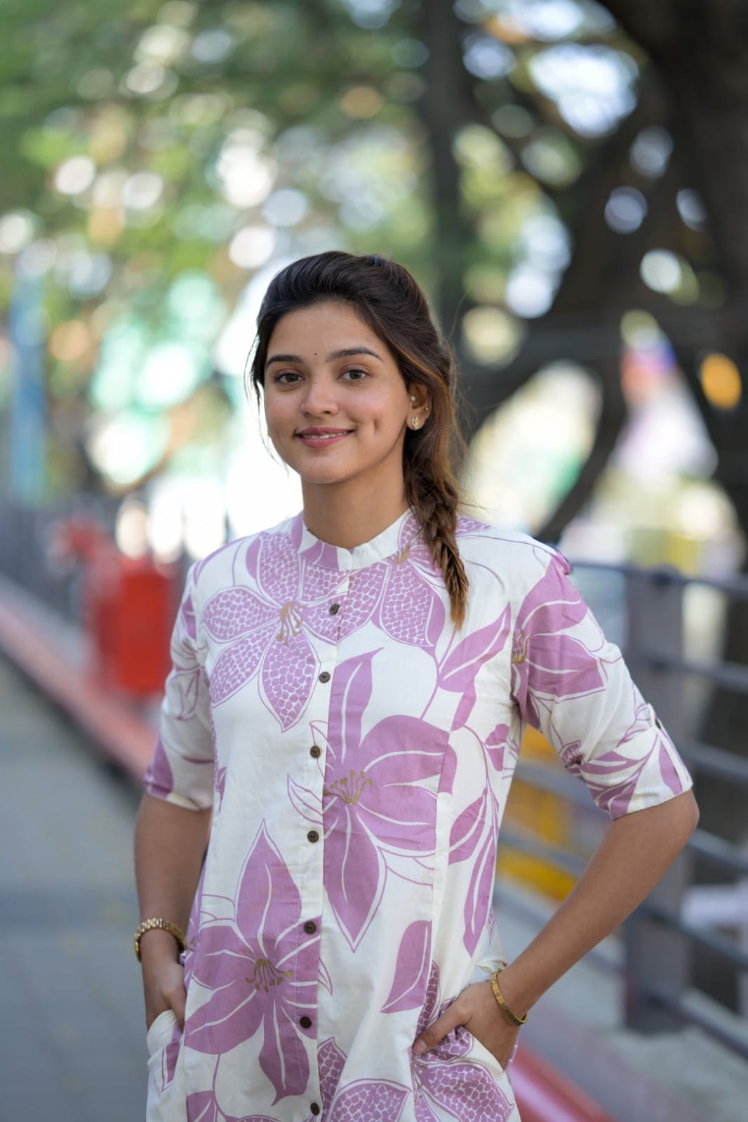 Neera Cotton A-Line Floral Printed Co-ord Set