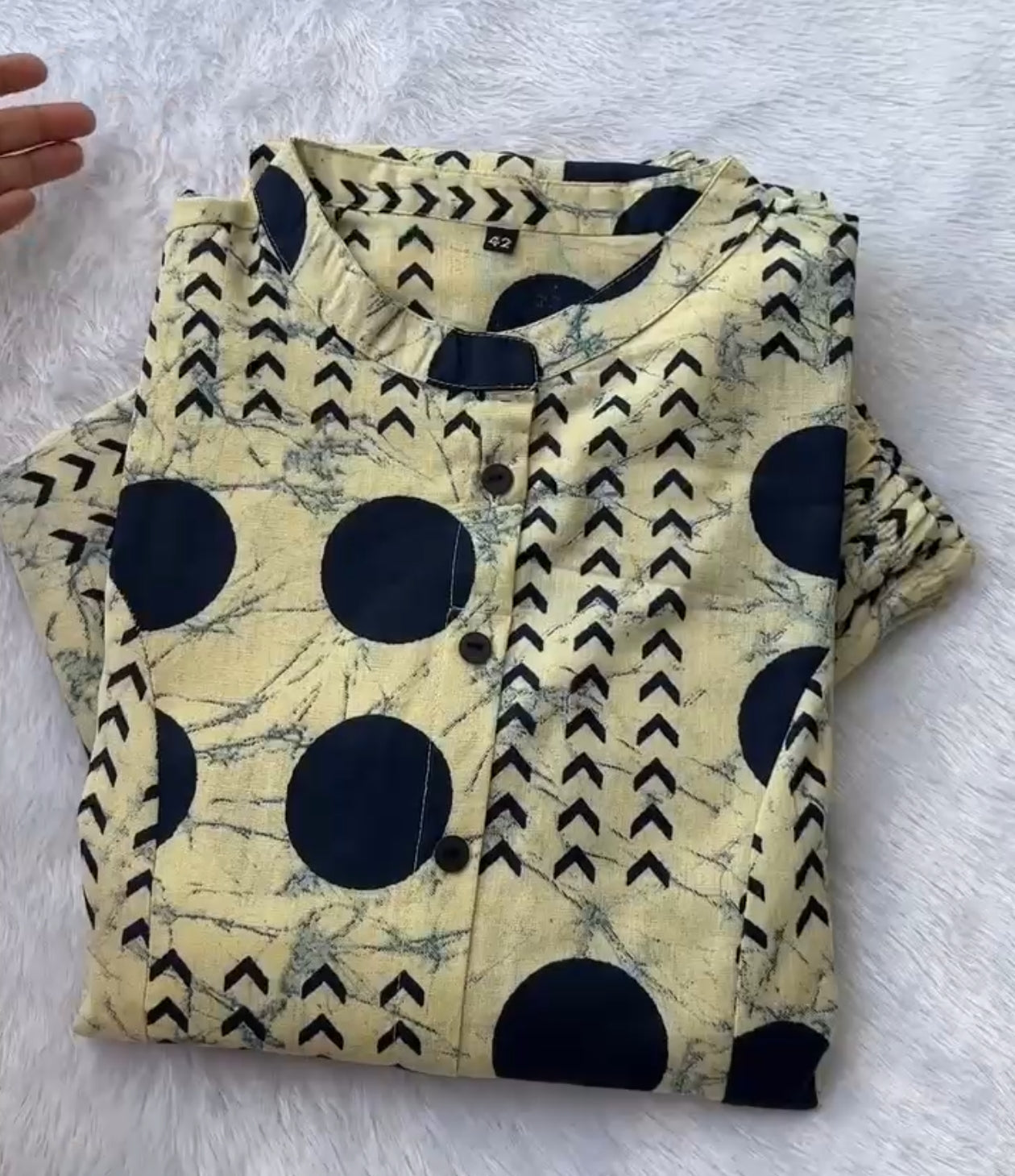 Misha Cotton Geometric Print A-Line Co-ord Set