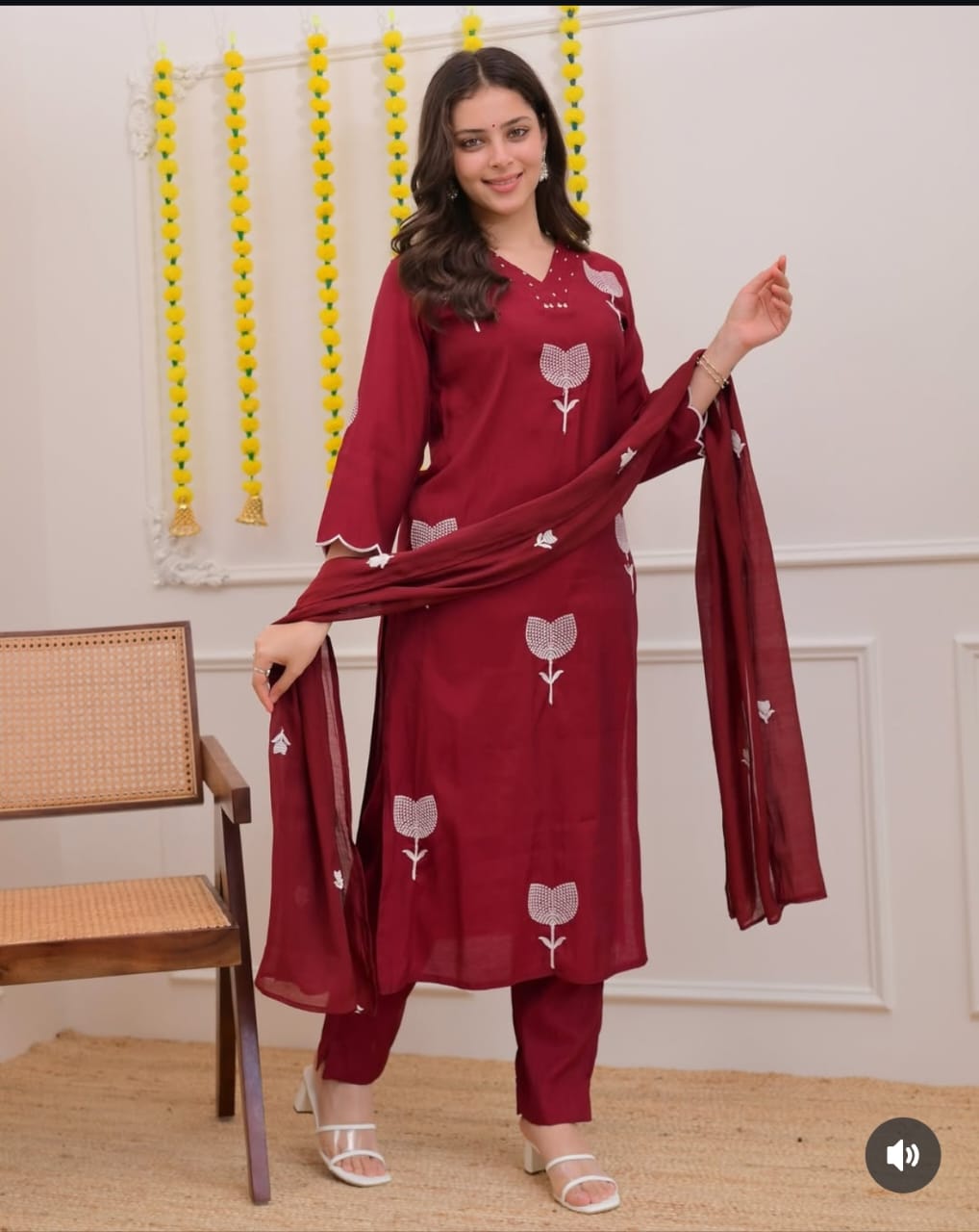Gulnaz Premium Embroidered Cotton Suit Set