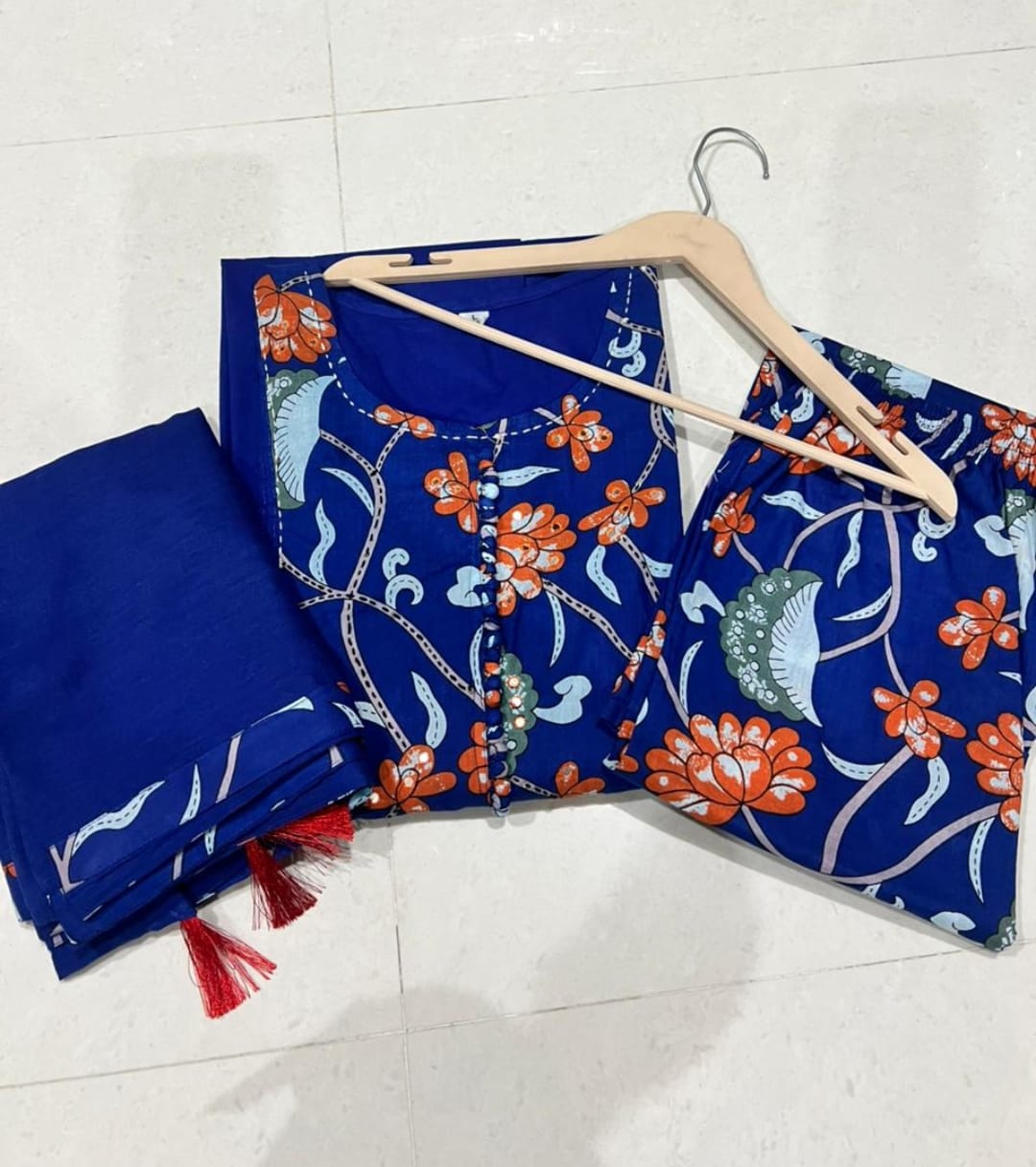 Sana Navy Blue Anarkali Kurta Set