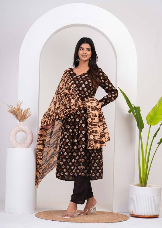 Sonvika Kurta Set Orange